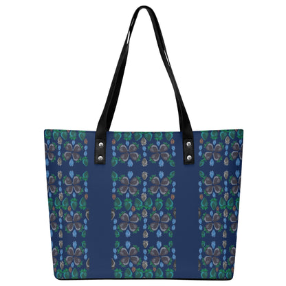 Concord Strawberry© Euro Soft Lux PU Leather Tote Bag In Napa Navy