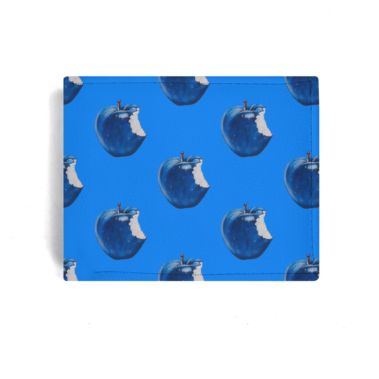 Apple Blue© Mens Minimalist Soft Euro Flex Lux PU Leather Wallet Paper Folded Wallet In Miami Pop