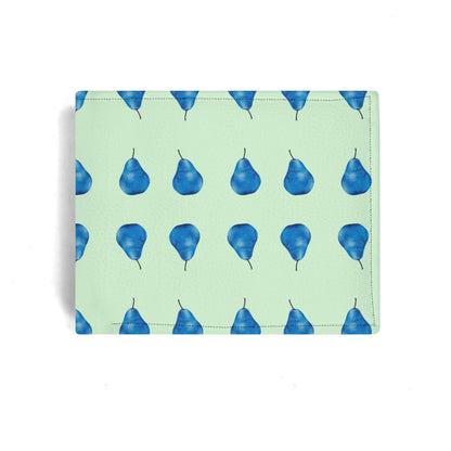 Pear Blue© Mens Minimalist Soft Euro Flex Lux PU Leather Wallet Paper Folded Wallet In Paris Cafe