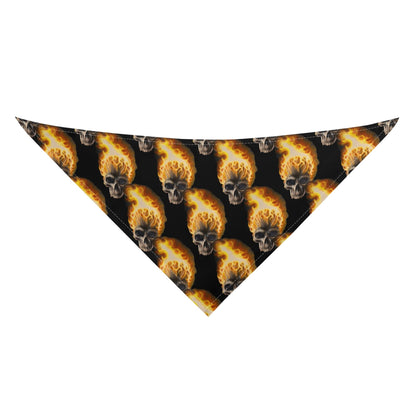 Skull Candy© Blazing Fire Sugar And Spice Halloween Scarf Pet Adjustable Bandanas for Dogs Cats