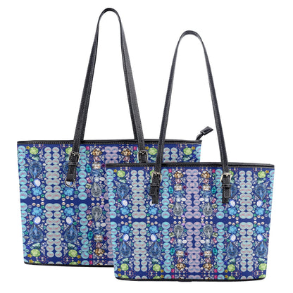 Gigi In Aruba© Euro Soft PU Leather Tote Bag In Deep Sea Navy