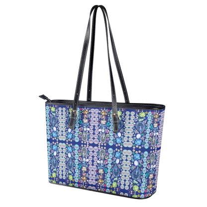 Gigi In Aruba© Euro Soft PU Leather Tote Bag In Deep Sea Navy