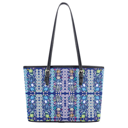 Gigi In Aruba© Euro Soft PU Leather Tote Bag In Deep Sea Navy