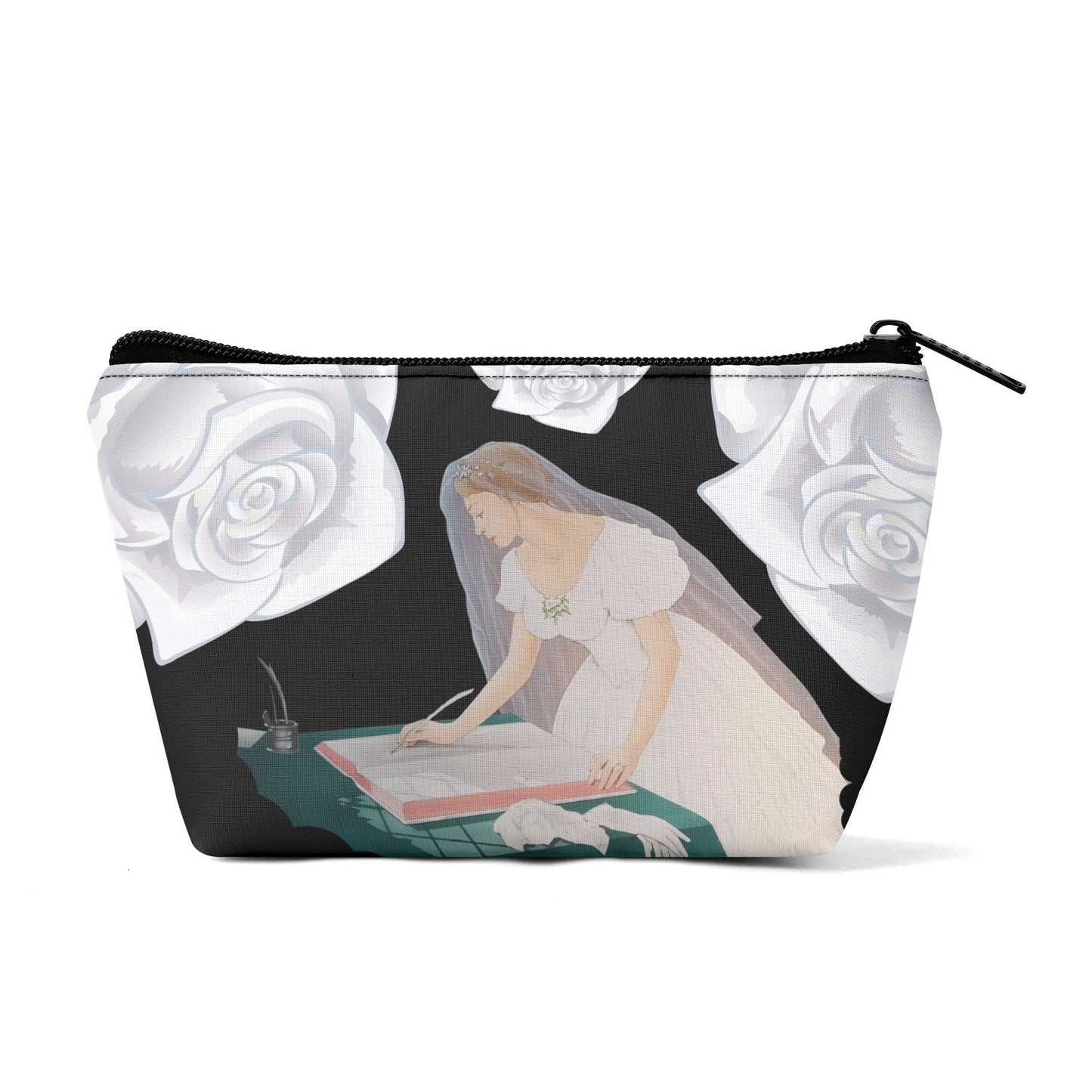 Future Mrs.© Style And Fun Zipper Wristlet Bag In Tuxedo