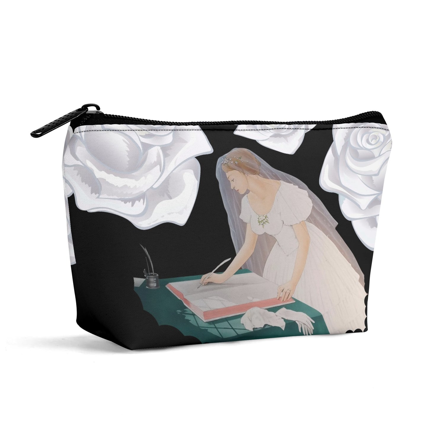 Future Mrs.© Style And Fun Zipper Wristlet Bag In Tuxedo