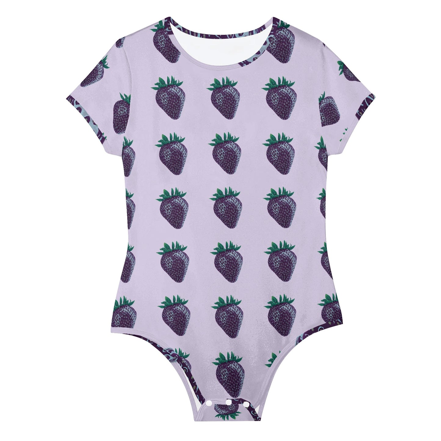 Concord Strawberry© Crew Neck Short Sleeve Slim Fit Solid Hold Sports Flex Comfort All Day/Evening Bodysuit In Plum Palace