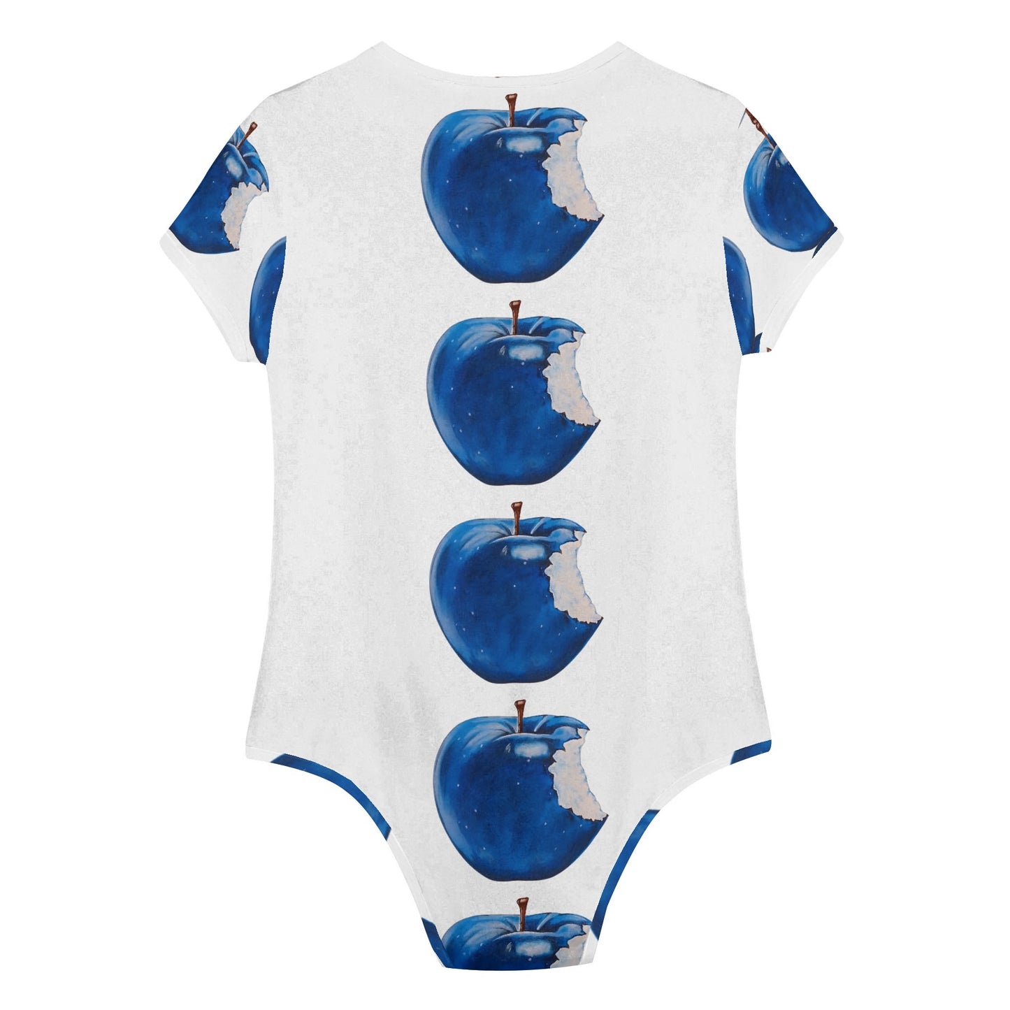 Apple Blue© Crew Neck Short Sleeve Slim Fit Solid Hold Sports Flex Comfort All Day/Evening Bodysuit In Orchard White Dove