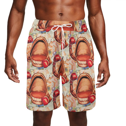 Power Punch© Super Sport Flex Dry Mens Basketball Mesh Shorts Sea Life Swim Trunks Quick Dry