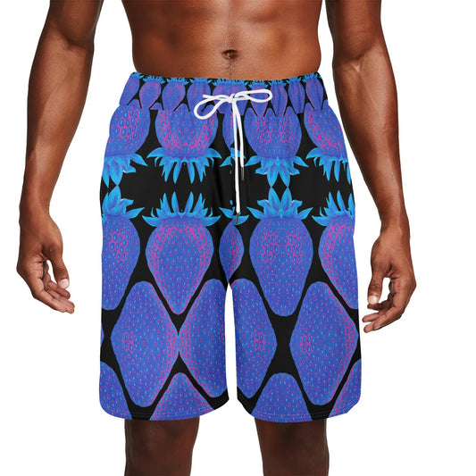 Concord Strawberry© Super Sport Flex Dry Mens Basketball Mesh Shorts Sea Life Swim Trunks Quick Dry In Miami Vice