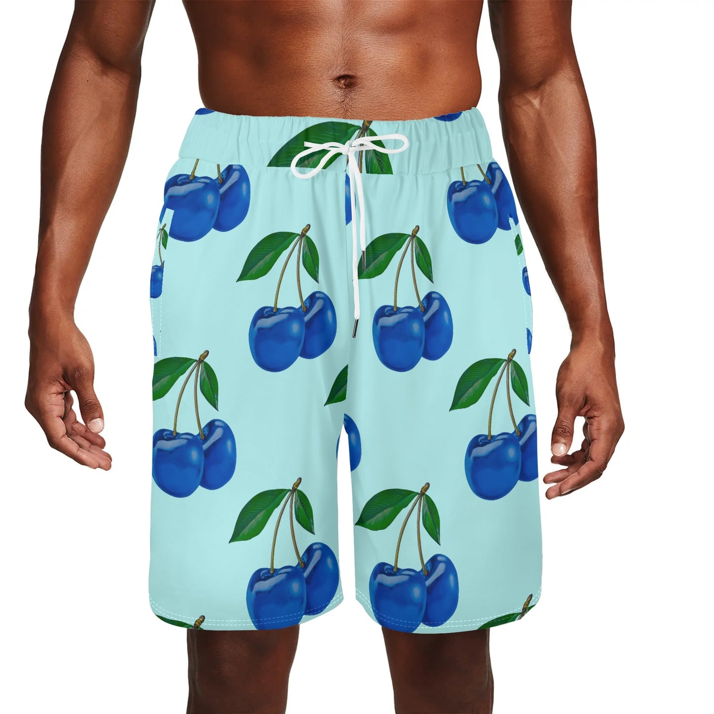 Blue Cherry© Super Sport Flex Dry Mens Basketball Mesh Shorts Sea Life Swim Trunks Quick Dry In Cool Pool Blue