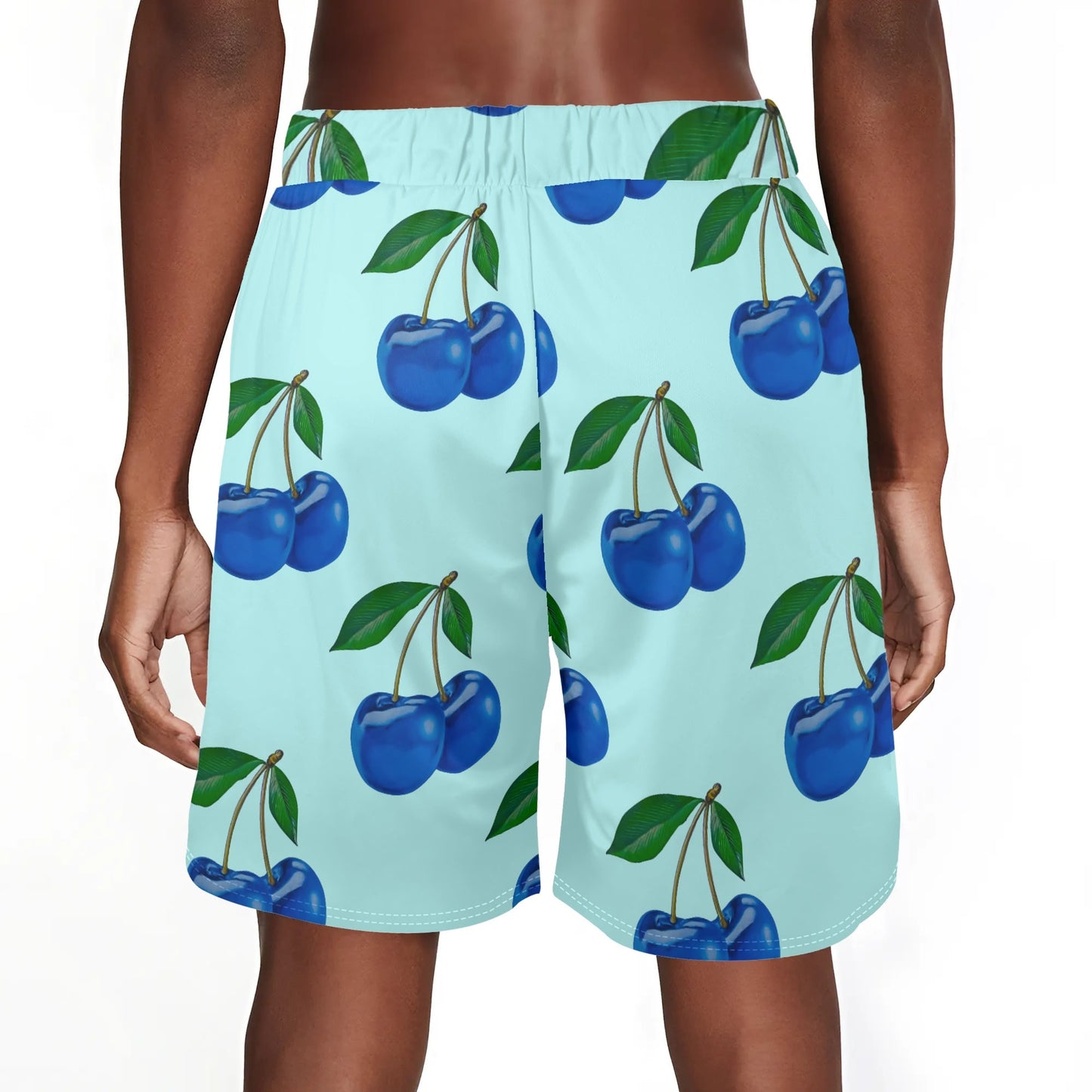 Blue Cherry© Super Sport Flex Dry Mens Basketball Mesh Shorts Sea Life Swim Trunks Quick Dry In Cool Pool Blue