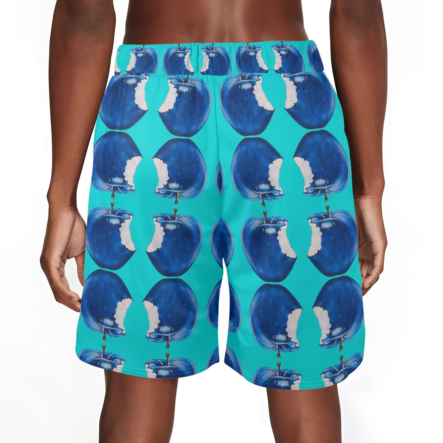 Apple Blue© Super Sport Flex Dry Mens Basketball Mesh Shorts Sea Life Swim Trunks Quick Dry In Island Dream