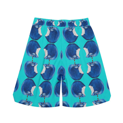 Apple Blue© Super Sport Flex Dry Mens Basketball Mesh Shorts Sea Life Swim Trunks Quick Dry In Island Dream