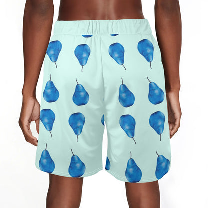 Pear Blue© Super Sport Flex Dry Mens Basketball Mesh Shorts Sea Life Swim Trunks Quick Dry In Ocean Quest