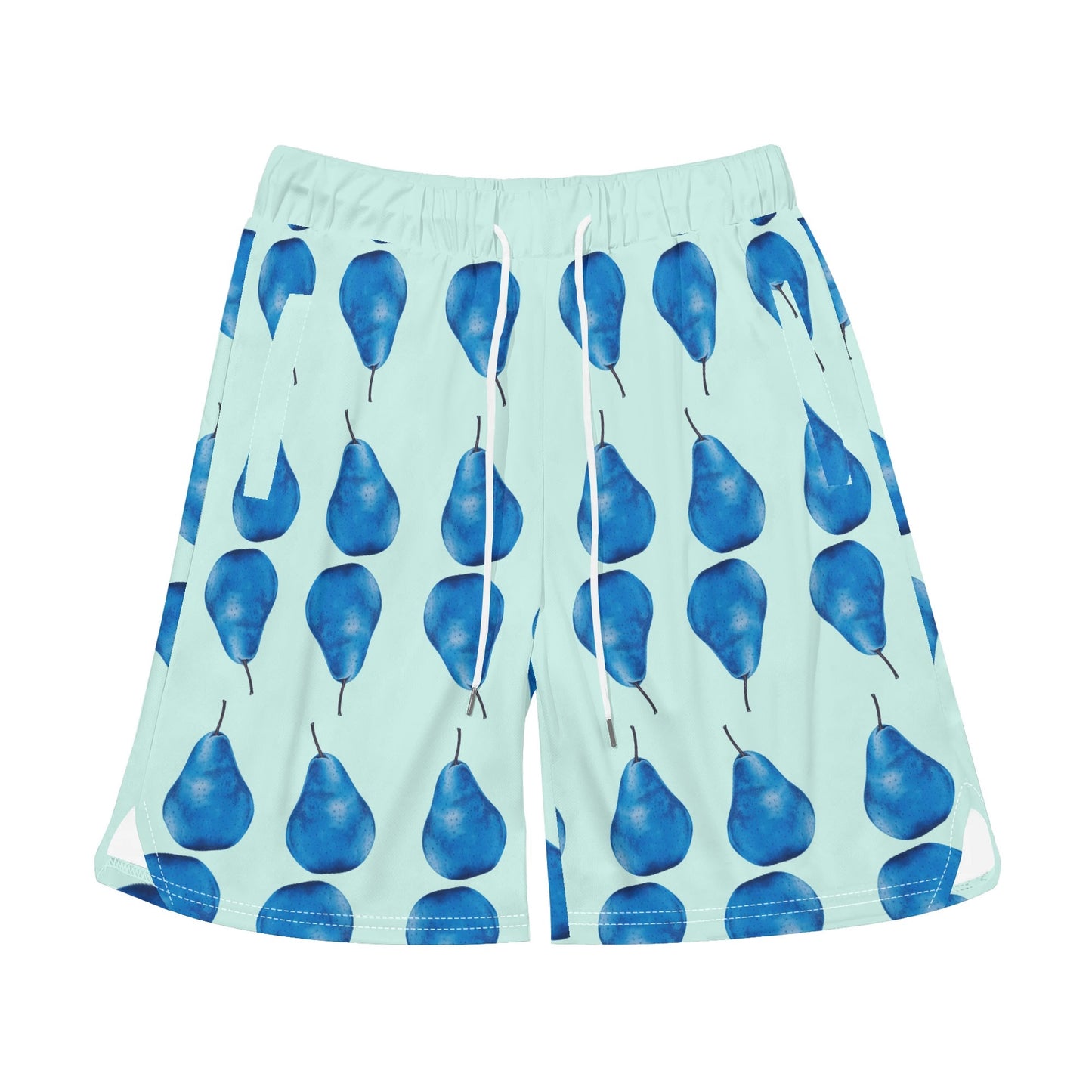 Pear Blue© Super Sport Flex Dry Mens Basketball Mesh Shorts Sea Life Swim Trunks Quick Dry In Ocean Quest