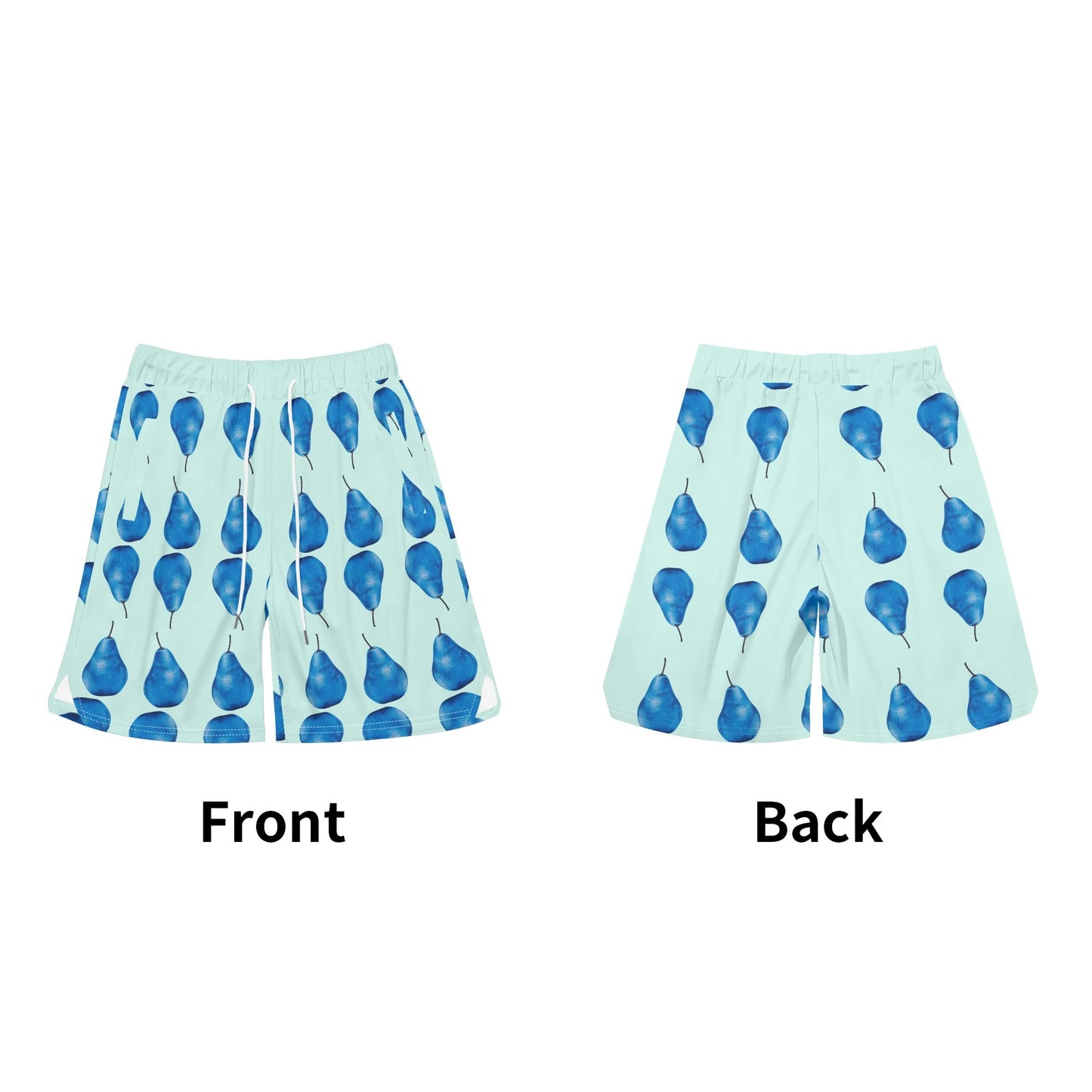 Pear Blue© Super Sport Flex Dry Mens Basketball Mesh Shorts Sea Life Swim Trunks Quick Dry In Ocean Quest