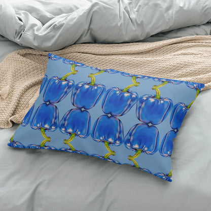 Pepper Blue© Soft Comfort Cozy Decor Rectangular Every Ones Favorite Pillow Case In Mountain Morning Bird Blue Grey