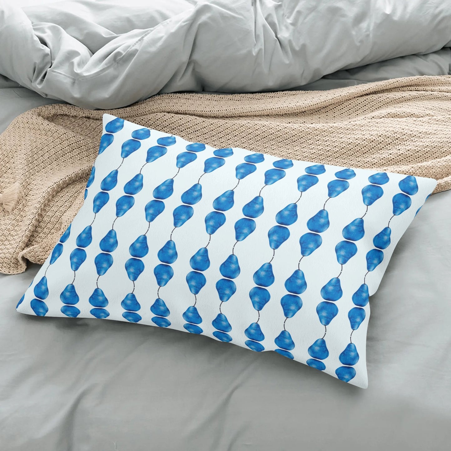 Pear Blue© Soft Comfort Cozy Decor Rectangular Every Ones Favorite Pillow Case In Paris Morning Dove