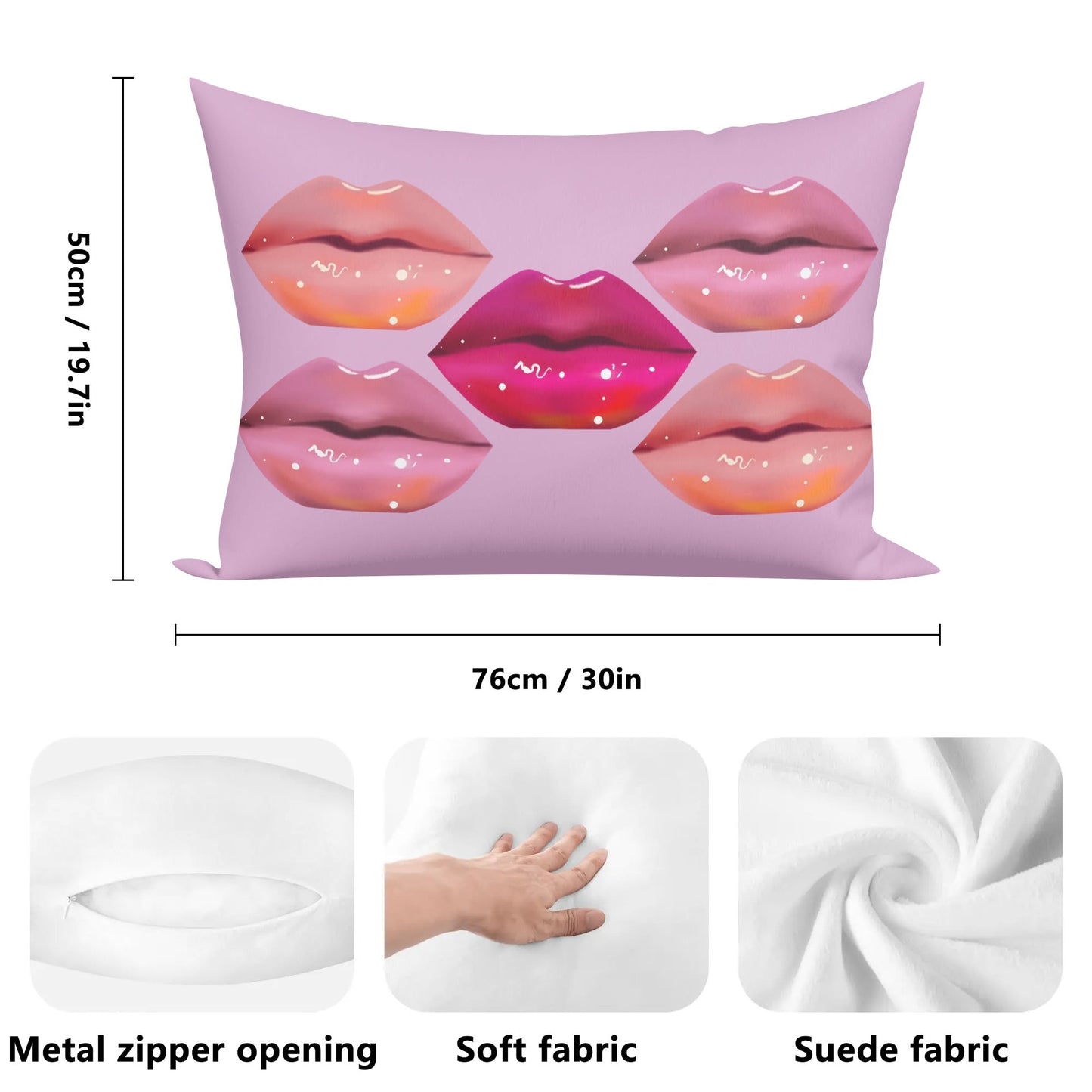 Lip Drip© Soft Comfort Cozy Decor Rectangular Every Ones Favorite Pillow Case In Chic Boutique