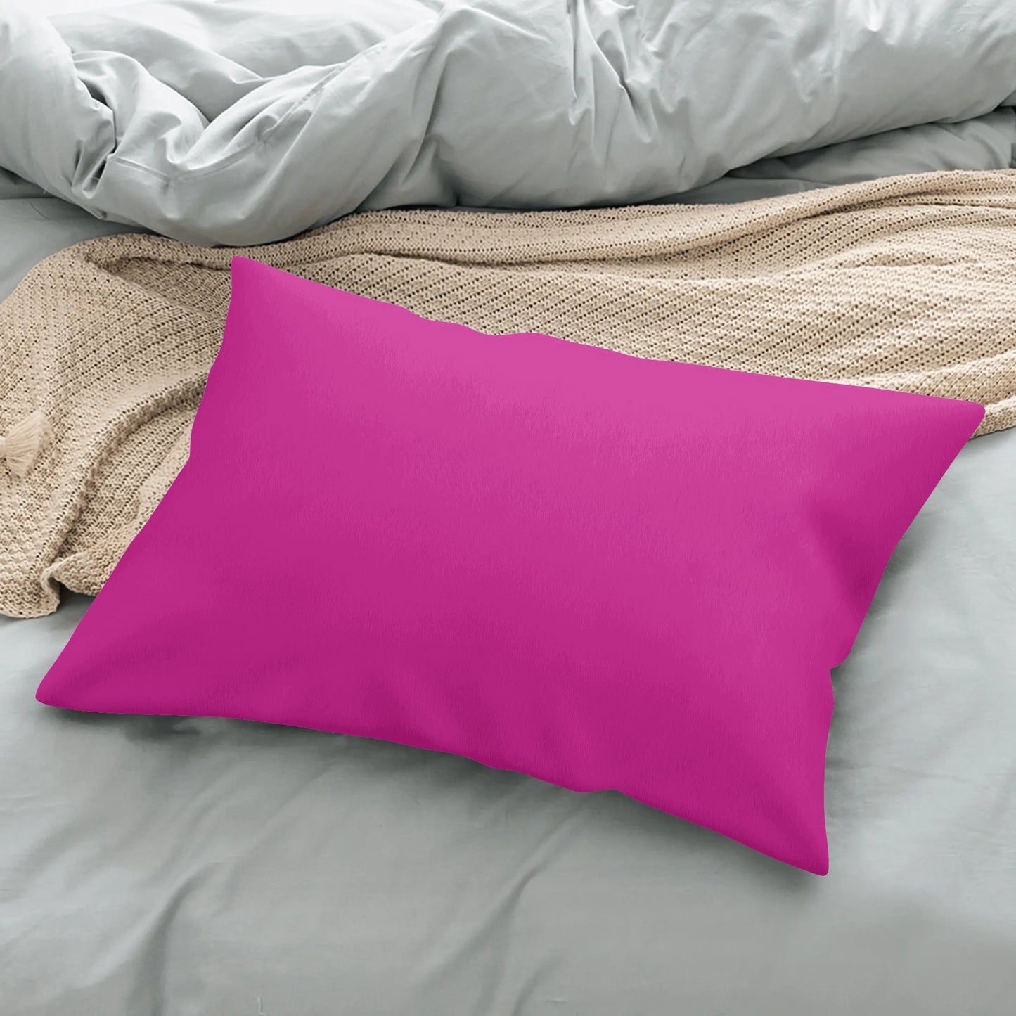 Posh Pearl© Soft Comfort Cozy Decor Rectangular Every Ones Favorite Pillow Case In Pink Passion