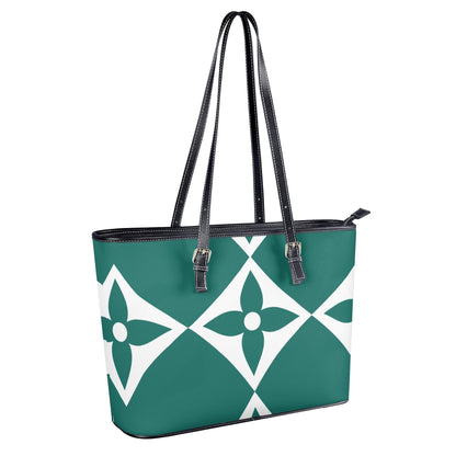 Exclusive LA© Euro Soft Yes Please Luxturnal Lux PU Leather Tote Bag In I Love Coastal Mint