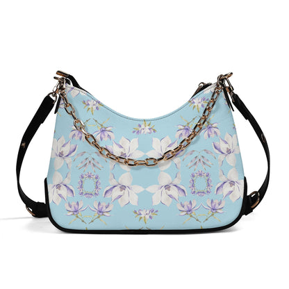 Princess Goddess© Lady PU Shoulder Bag With Chain Decoration In Airibellas Blue Garden Dream