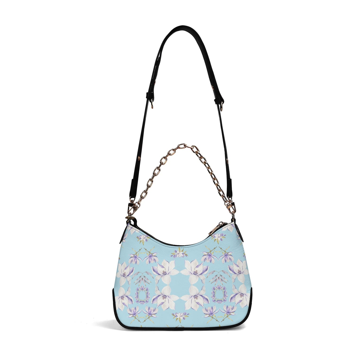 Princess Goddess© Lady PU Shoulder Bag With Chain Decoration In Airibellas Blue Garden Dream