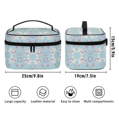 Princess Goddess© Soft PU Leather Cosmetic BagIn Airibellas Blue Garden Dream