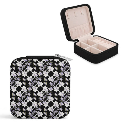 Princess Goddess© Deluxe Euro Lux Square Jewelry Case Display Box with Travel Zipper In Airibellas Blue Garden Dream