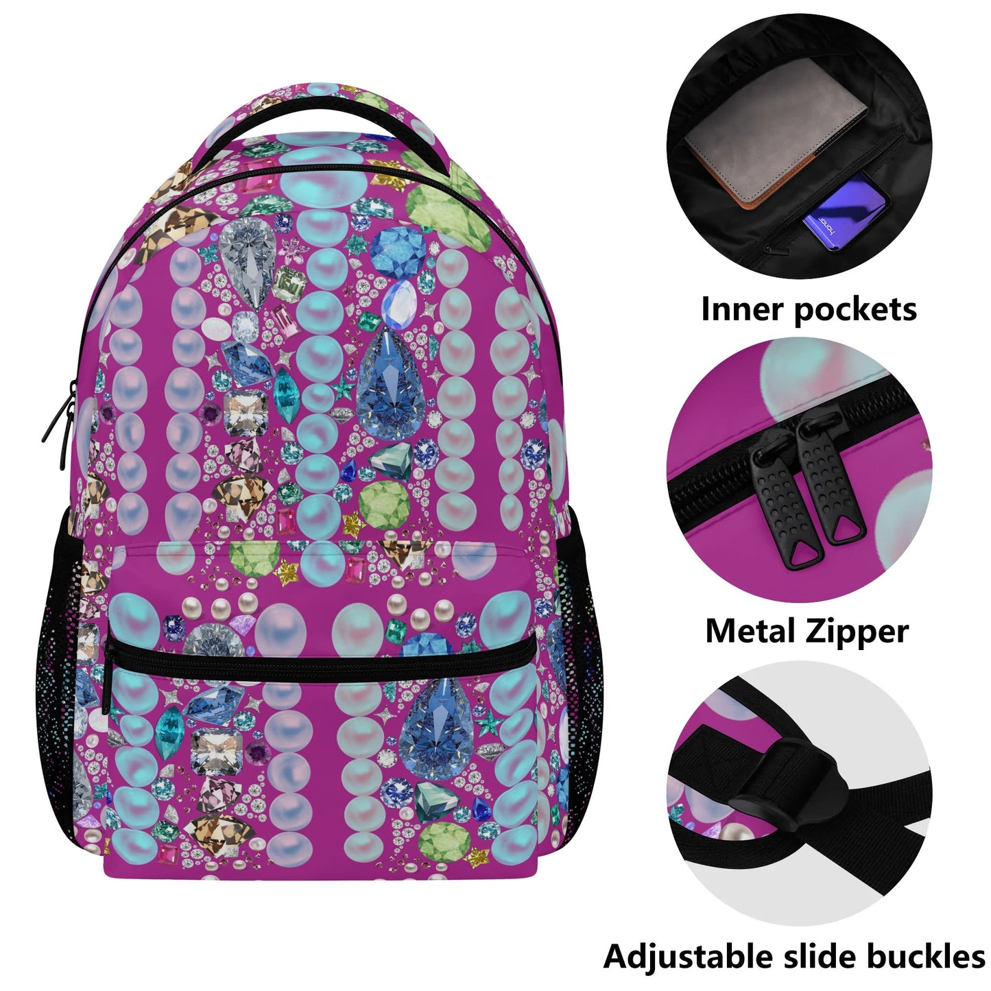 Gigi In Aruba © Super Duty Sports Flex Durable And Reliable All Year 15 Inch Casual Posh Style School Backpack In Pink Passion