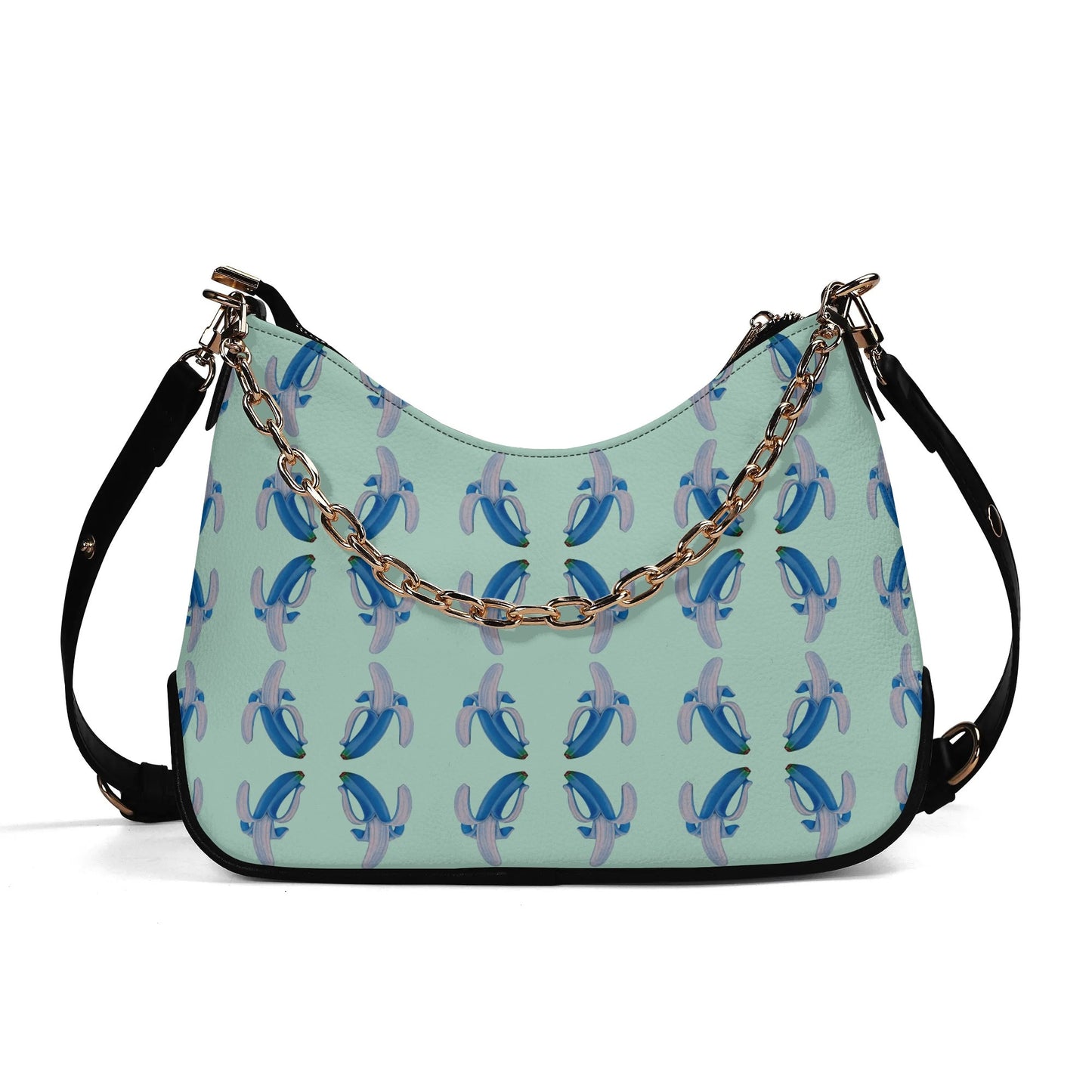 Banana Blue© Lady Euro Soft PU Shoulder Bag With Chain Decoration In Green Excalibur