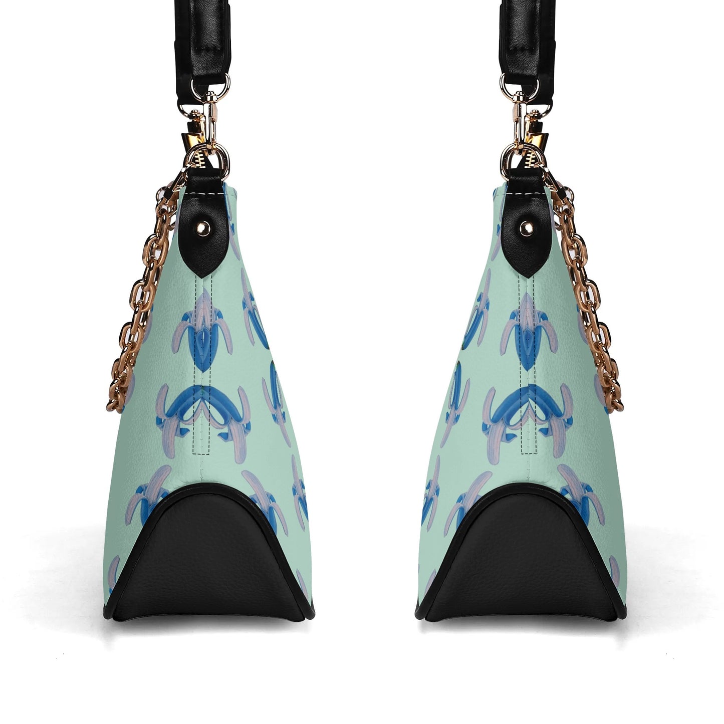 Banana Blue© Lady Euro Soft PU Shoulder Bag With Chain Decoration In Green Excalibur