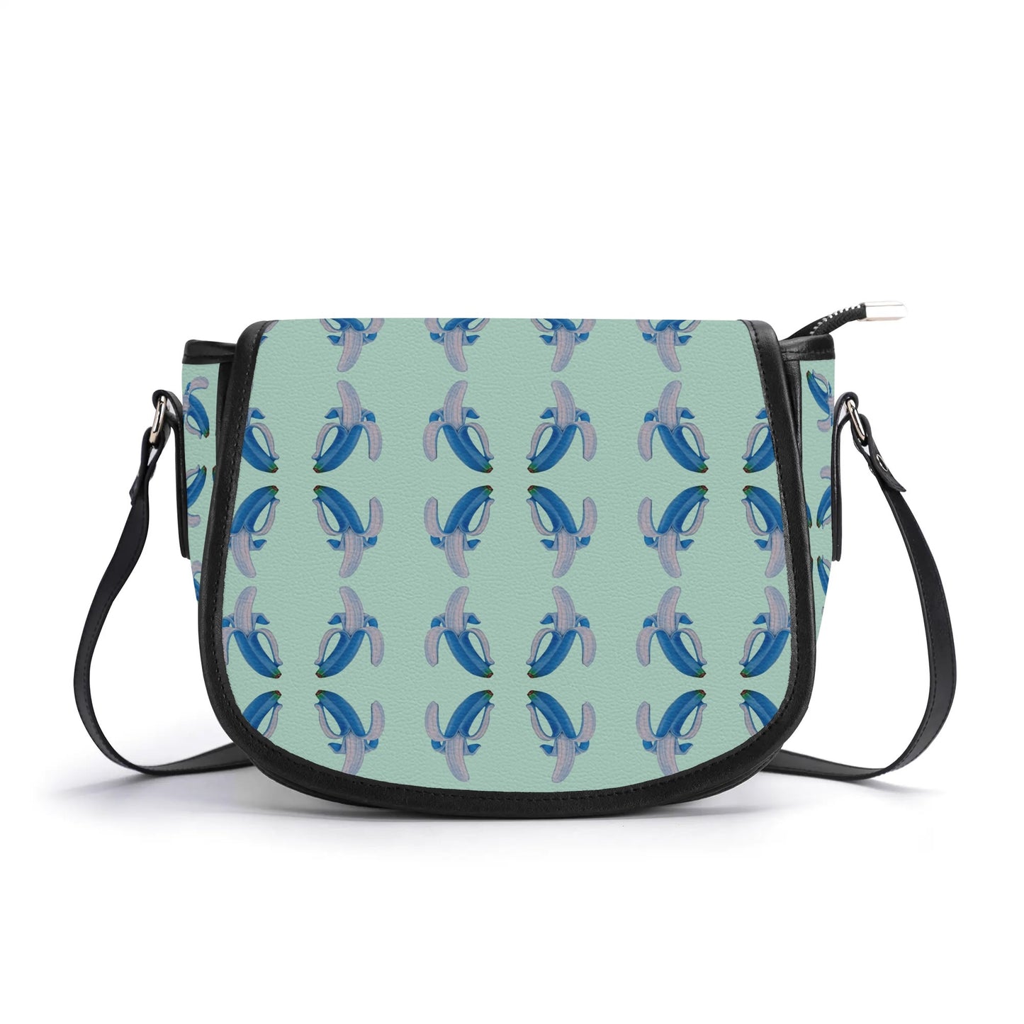 Banana Blue© Super Soft Easy Comfort PU Chain Shoulder Saddle Bag In NYC Gardens