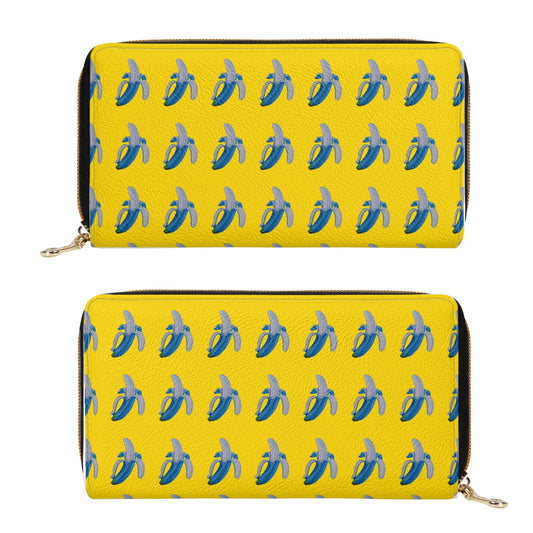 Banana Blue© Euro Soft put  Leather Zipper Wallet In Brighter Than Sunshine