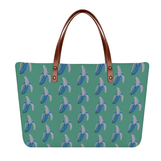 Banana Blue© Super Soft European PU Leather Comfort Tote Bag With Zip Closure