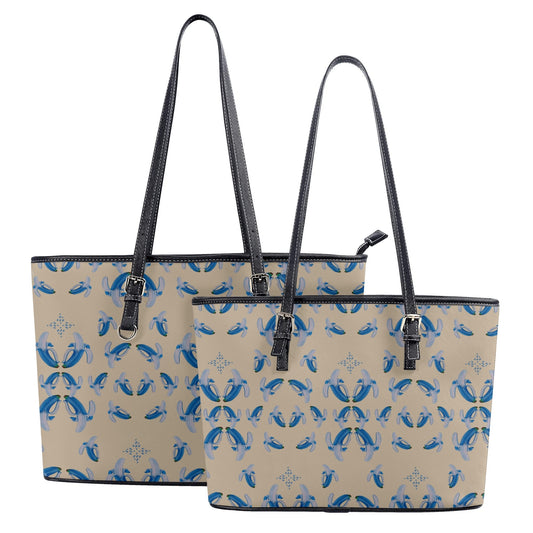 Banana Blue© Euro Soft PU Leather Tote Bag In Sweet Town Stone Garden