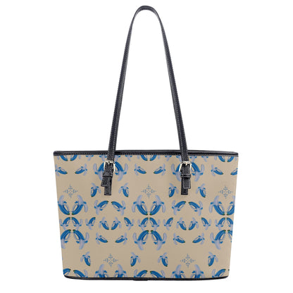 Banana Blue© Euro Soft PU Leather Tote Bag In Sweet Town Stone Garden