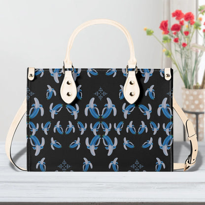 Banana Blue© Women Euro Soft PU Leather Handbag In City Posh Dark