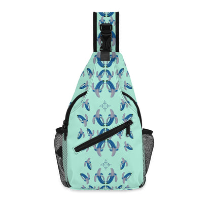 Banana Blue© Deluxe Premium Unisex World Traveler Comfort Chest Crossbody Bag with Adjustable Strap In Australian Sweet Breeze