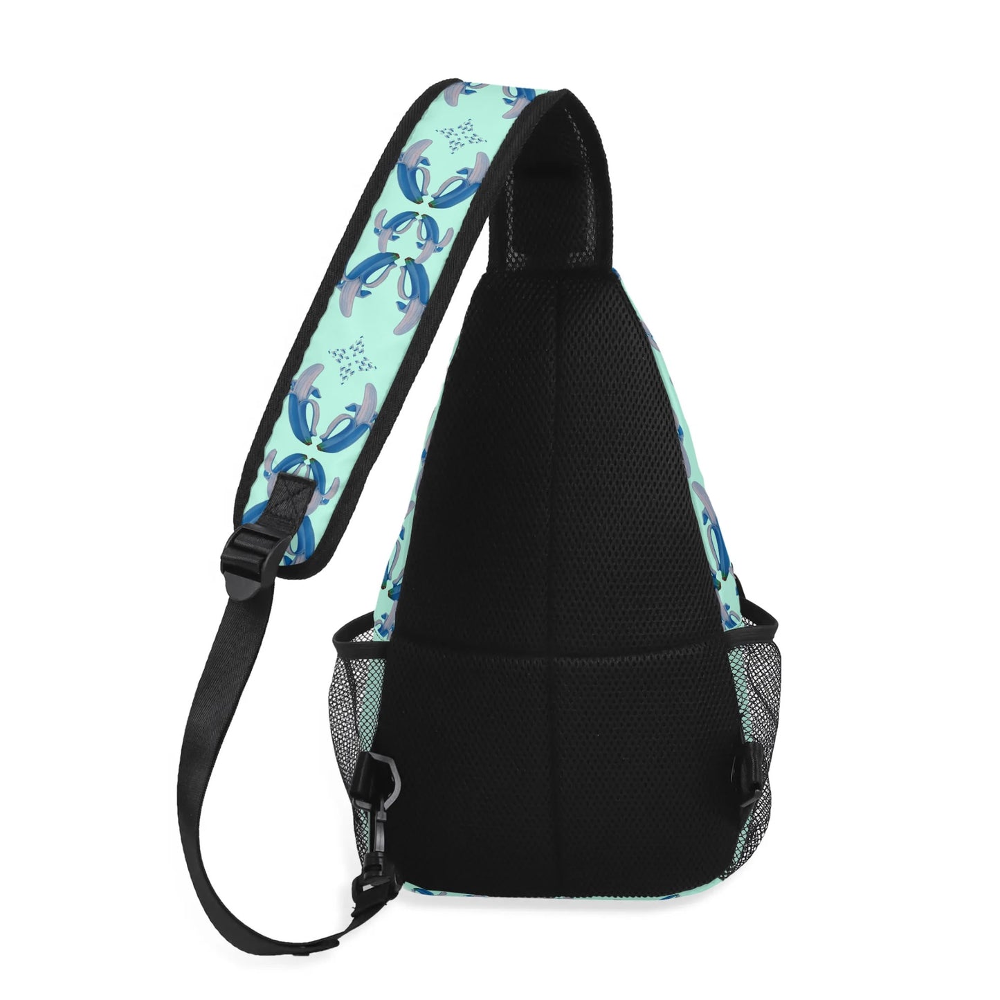 Banana Blue© Deluxe Premium Unisex World Traveler Comfort Chest Crossbody Bag with Adjustable Strap In Australian Sweet Breeze