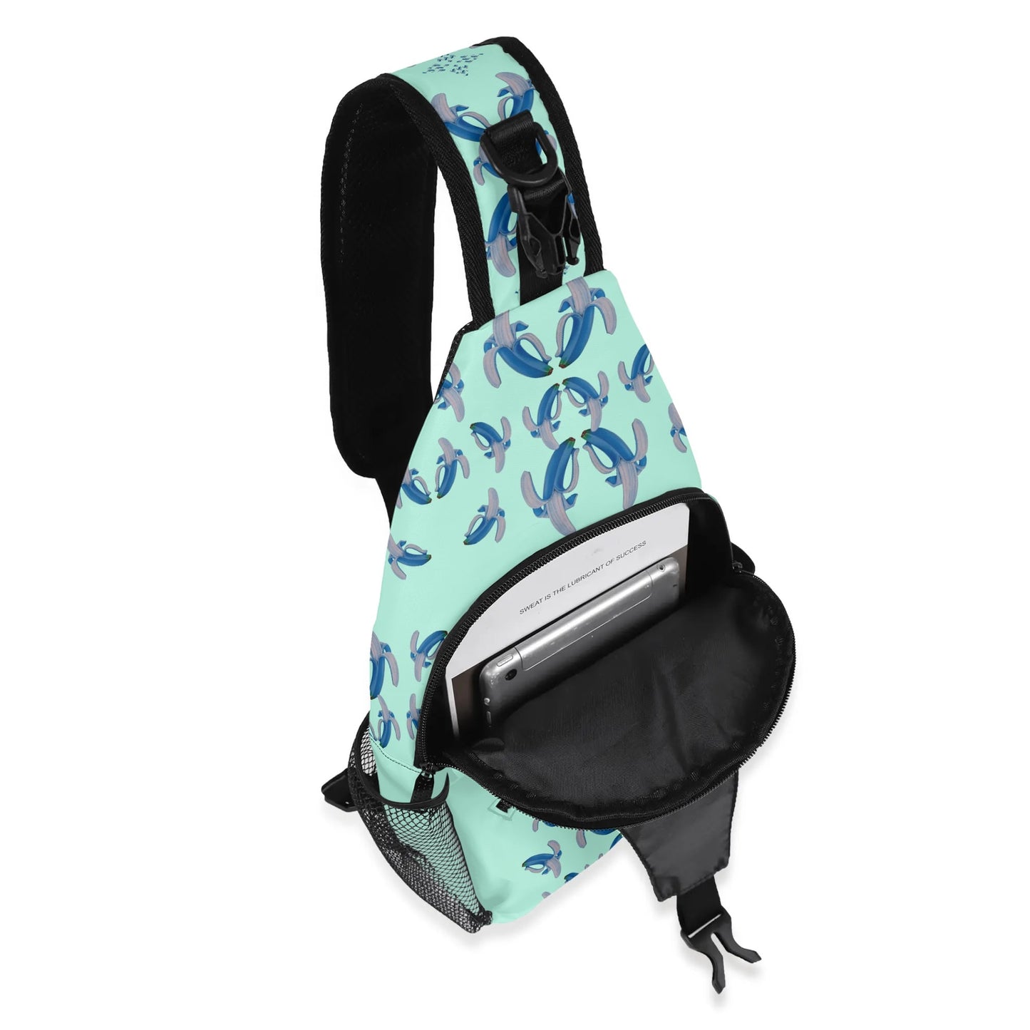 Banana Blue© Deluxe Premium Unisex World Traveler Comfort Chest Crossbody Bag with Adjustable Strap In Australian Sweet Breeze