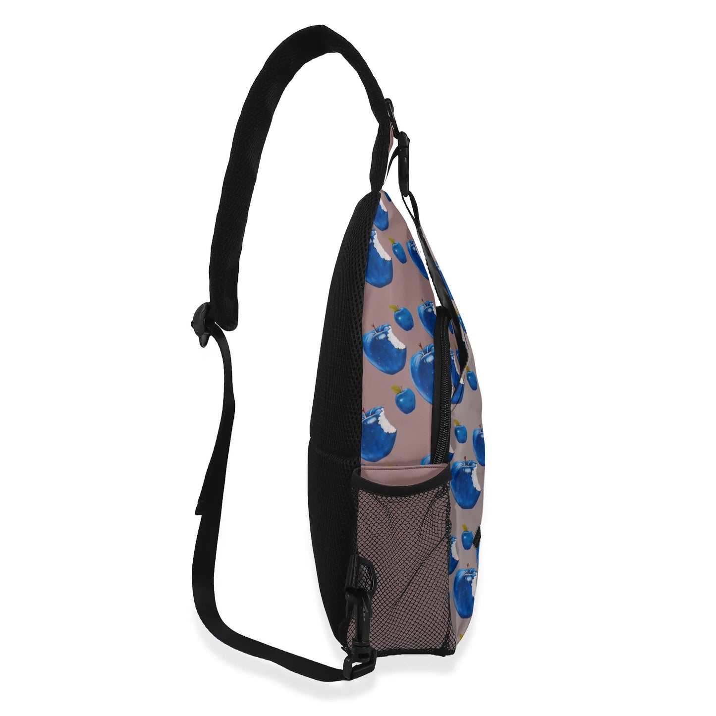 Apple Blue© Deluxe Premium Unisex World Traveler Comfort Chest Crossbody Bag with Adjustable Strap In Touring The Italian Coast