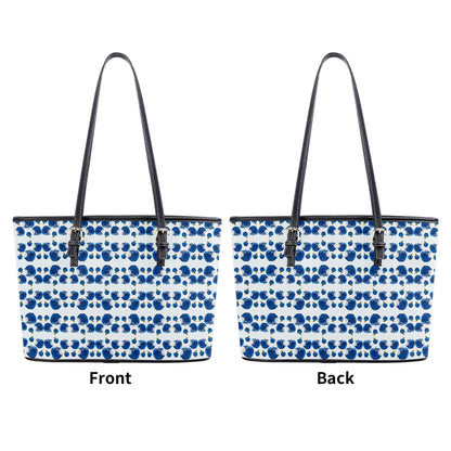 Apple Blue© Lux Euro Soft PU Leather Tote Bag In Palm Beach Sea Club