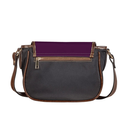 Concord Strawberry© Signature Classic Euro Soft PU Leather Shoulder Saddle bag In Rich Posh Pretty Purple