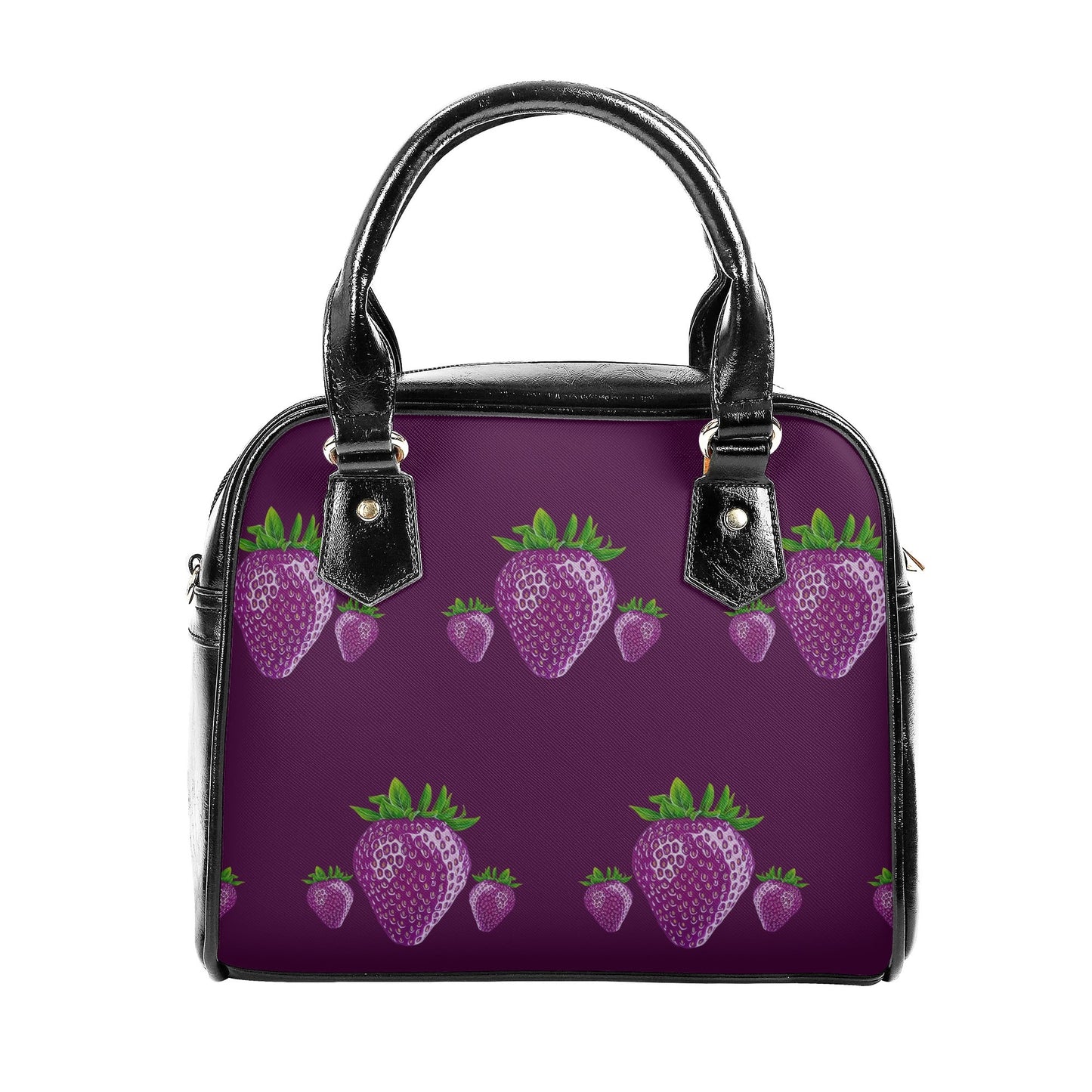 Concord Strawberry© Euro Soft PU Shoulder Handbag In Perfect Purple Deep River