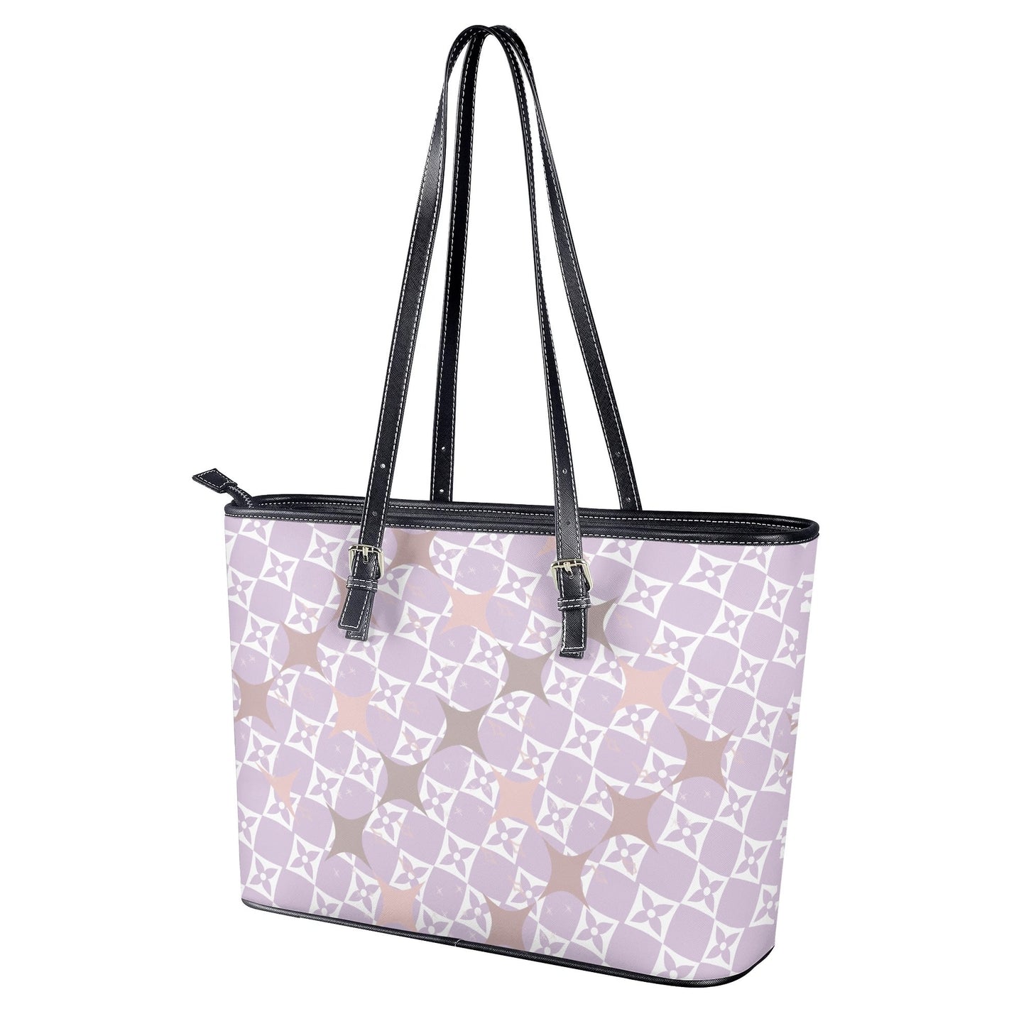 Exclusive LA© Euro Soft Yes Please Luxturnal Lux PU Leather Tote Bag in VIP Executive Royal Creme Candy