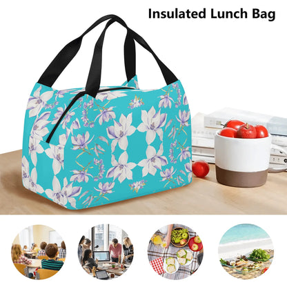 Princess Goddess© Luxturnal© Super Duty Easy Clean All Day Cool Portable Tote Lunch Bag In Dances On Tropical Beaches