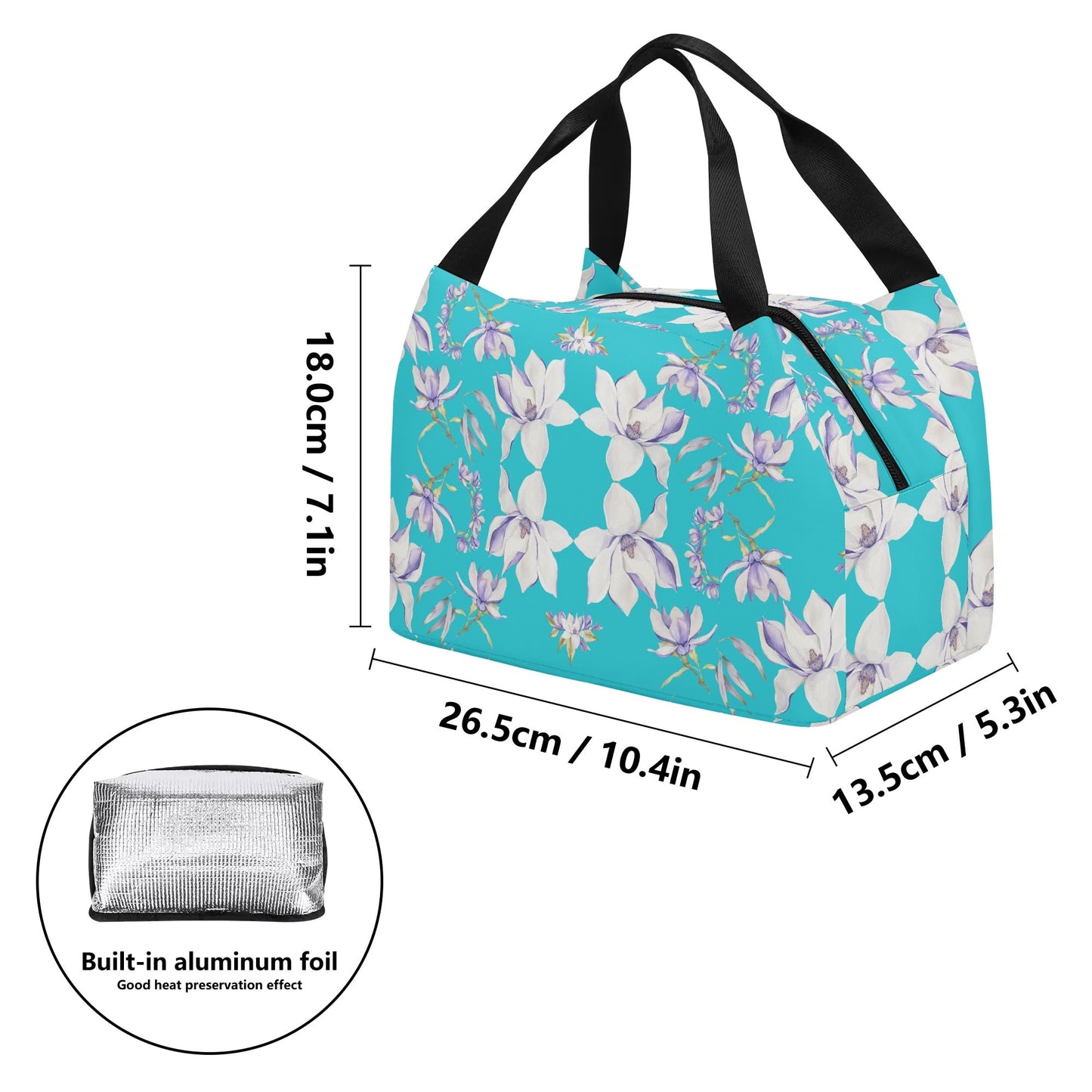 Princess Goddess© Luxturnal© Super Duty Easy Clean All Day Cool Portable Tote Lunch Bag In Dances On Tropical Beaches