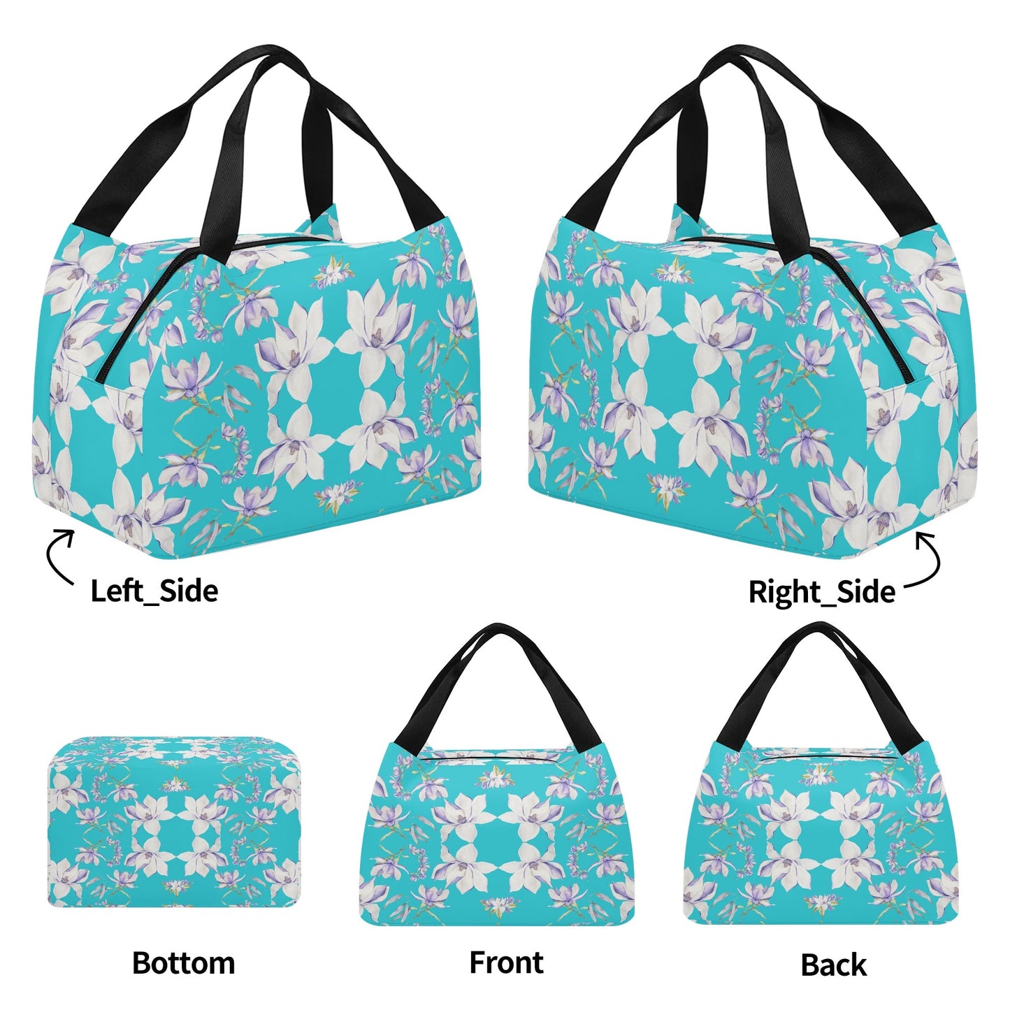 Princess Goddess© Luxturnal© Super Duty Easy Clean All Day Cool Portable Tote Lunch Bag In Dances On Tropical Beaches