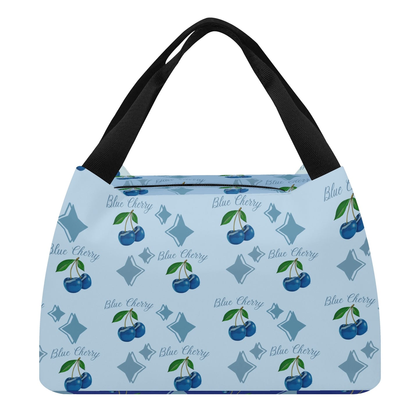 Blue Cherry© Super Duty Easy Clean All Day Cool Portable Tote Lunch Bag In Color Pop Blue Jade